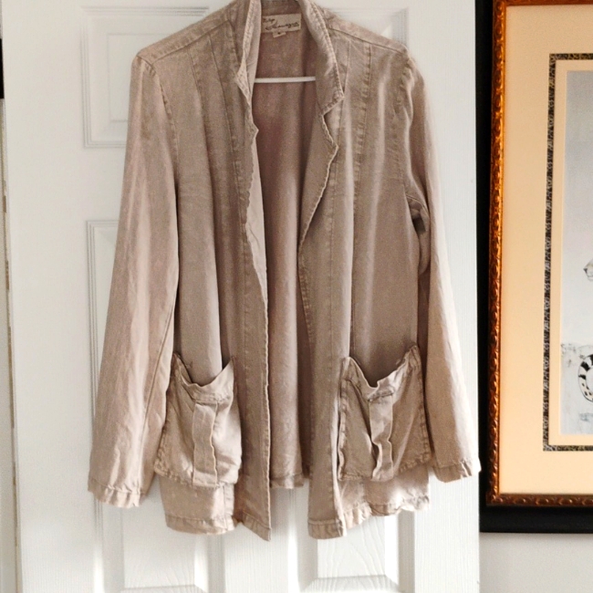 Khaki Tencel Spring Blazer, Lightweight